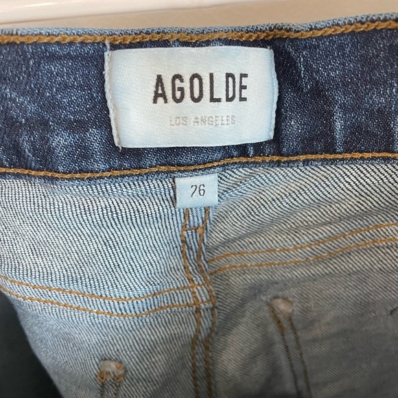 Agolde Nico High Rise Slim Jeans - Dark Wash - Size 26 - Picture 5 of 16
